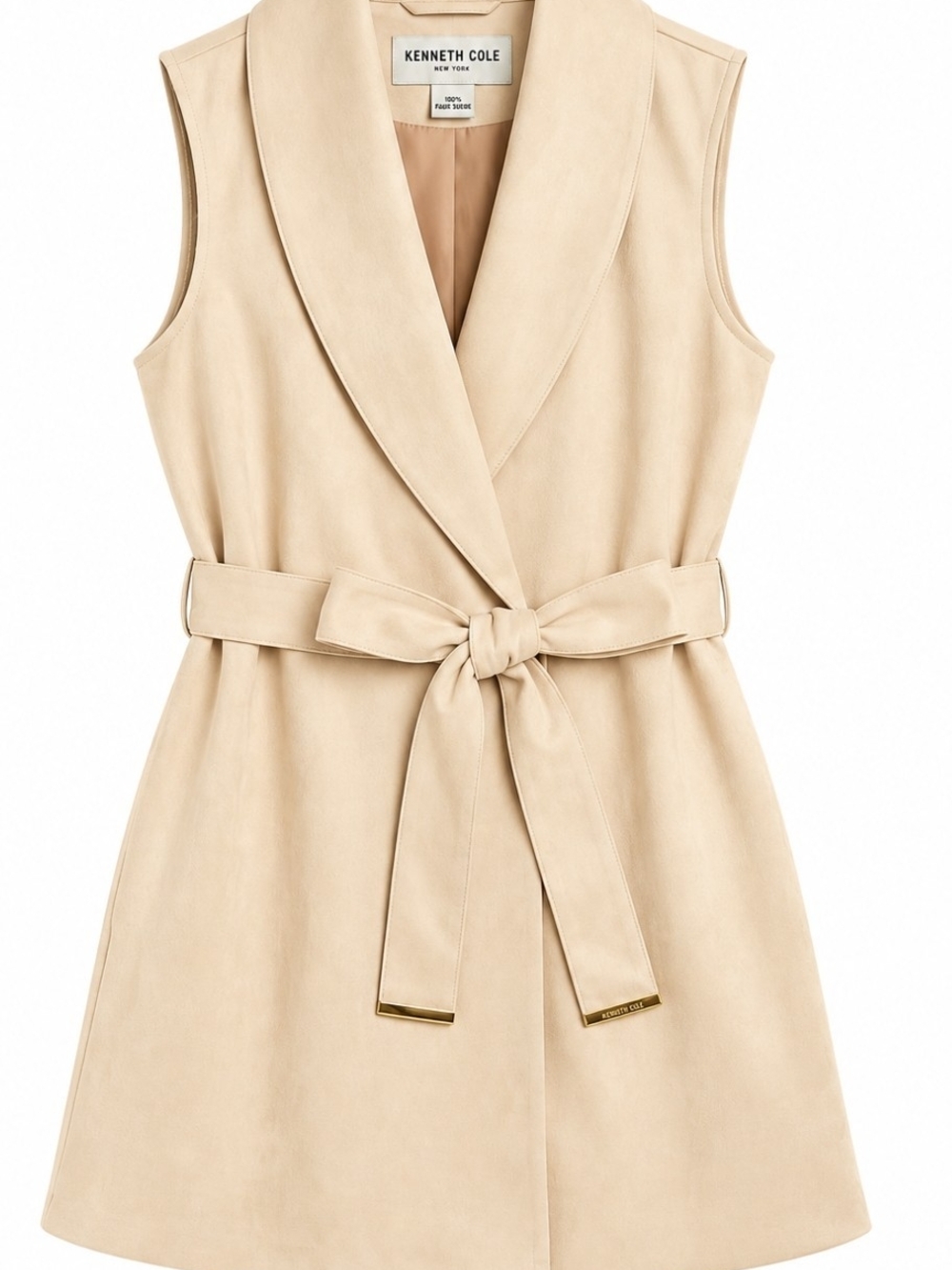 Fall Winter Accessory Kenneth Cole Faux Suede Wrap Vest